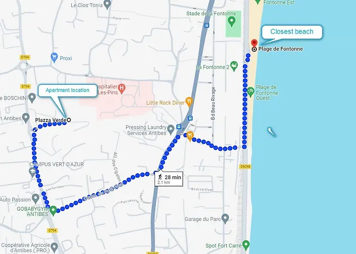 Sea View - Quiet Location, Air Conditioning & Parking * Antibes