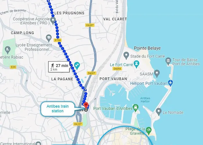 Sea View - Quiet Location, Air Conditioning & Parking Appartement Antibes